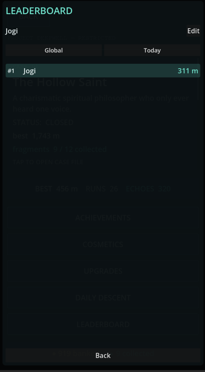 Global leaderboard